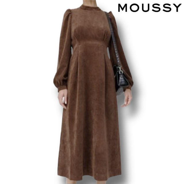 【MOUSSY】CORDUROY PUFF SLEEVE ドレス