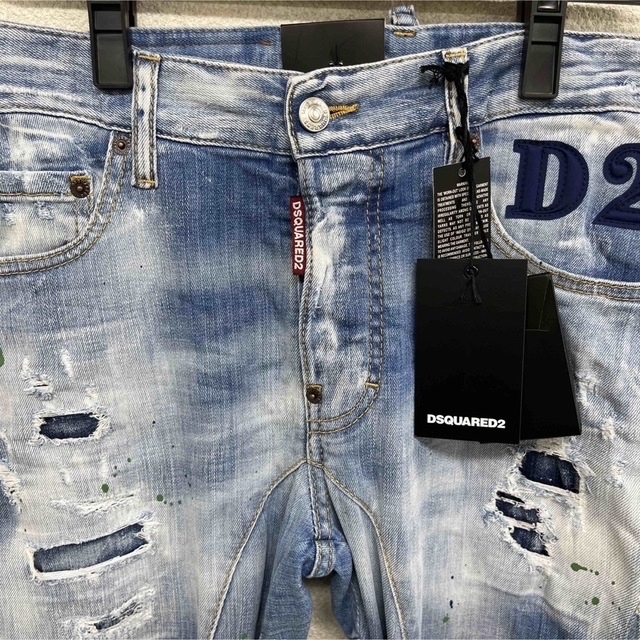 色移り有り Dsquared2 タイディバイカー 42 ジップ 2021ss 裾ジップ