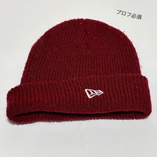 ニューエラー(NEW ERA)の中古 NEW ERA ニット帽 ワインレッド(ニット帽/ビーニー)