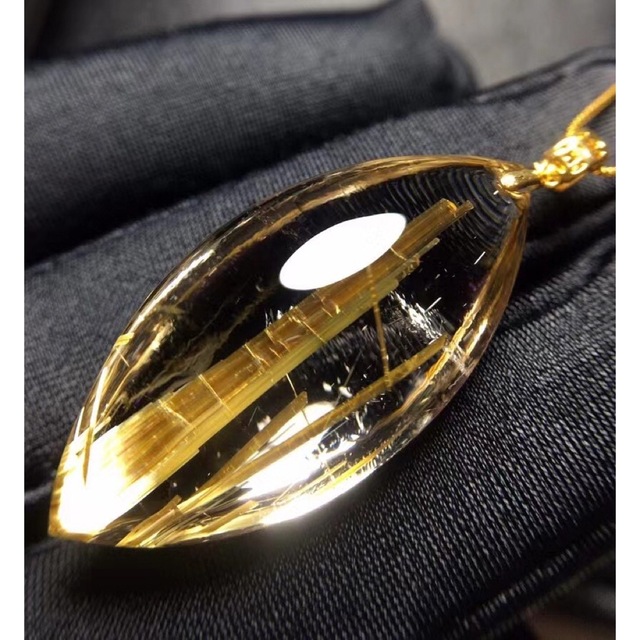 天然】タイチンルチルクオーツ ペンダントトップ k18 8.6g | www