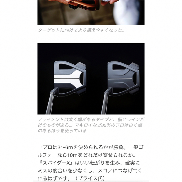 TaylorMade(テーラーメイド)の【美品・名器・貴重】スパイダーX スモールスラントネック 34インチ スポーツ/アウトドアのゴルフ(クラブ)の商品写真