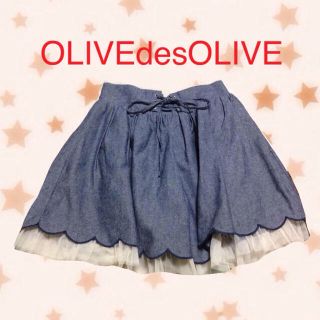 オリーブデオリーブ(OLIVEdesOLIVE)のデニムキュロット(キュロット)