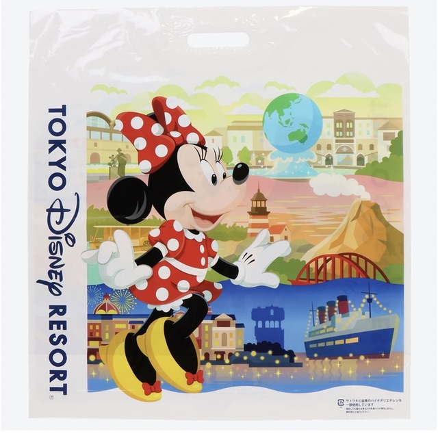 Disney(ディズニー)のショップ袋　デザイントートバッグ　大 エンタメ/ホビーのおもちゃ/ぬいぐるみ(キャラクターグッズ)の商品写真