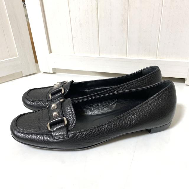 美品 PRADA プラダ レザー スタッズ シューズ 36.5-