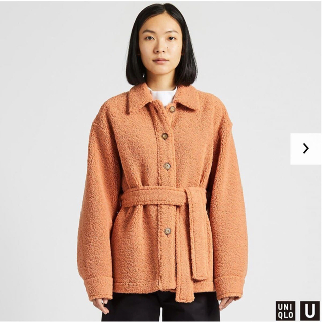 UNIQLO(ユニクロ)のUNIQLO ボアフリースショートコート　オレンジ レディースのジャケット/アウター(その他)の商品写真