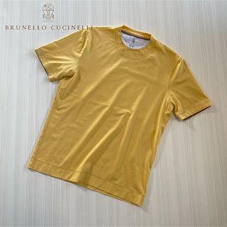 ブルネロクチネリ(BRUNELLO CUCINELLI)のH96★美品★極上コットン製 Tシャツ ブルネロクチネリ イエロー S(Tシャツ/カットソー(半袖/袖なし))