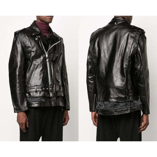 サイズ2 SACAI SCHOTT レザーライダース 定価297000円 サカイの サイズ2 SACAI SCHOTT レザーライダース 定価297000円 サカイの