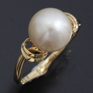 ミキモト MIKIMOTO パール 9mm リング 12号 K14YG 仕上済-
