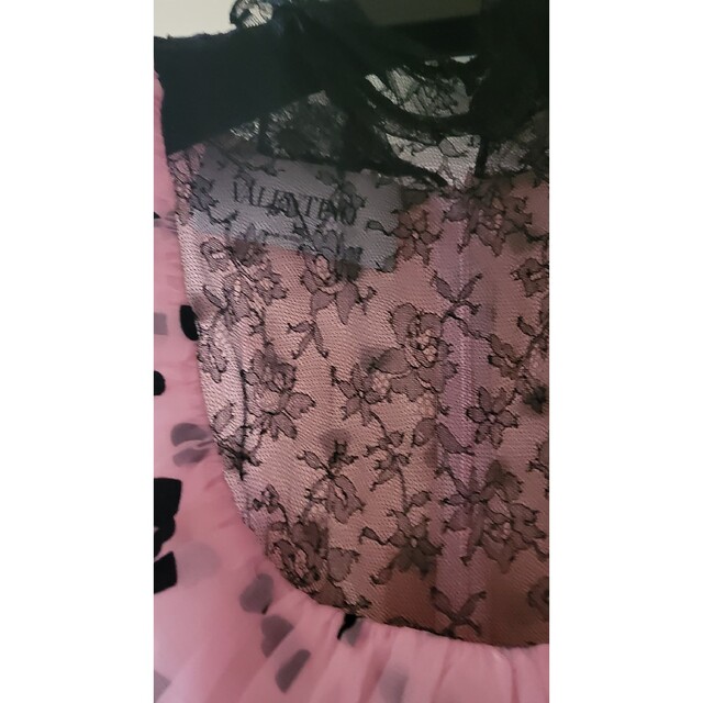 VALENTINO(ヴァレンティノ)の『VALENTINO』定価150万円　ピンクハート柄　ロングドレス　ワンピ　40 レディースのフォーマル/ドレス(ロングドレス)の商品写真
