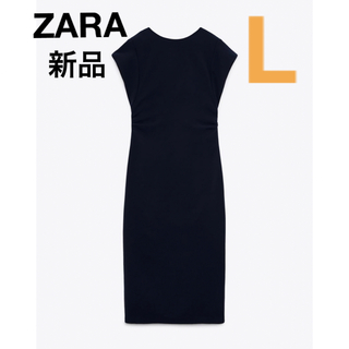 ZARA - ZARA✳︎新品✳︎ギャザーディテール入りミディ丈ワンピース