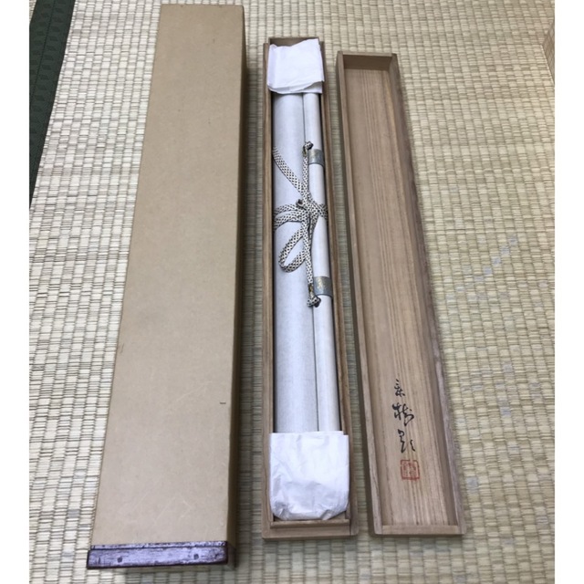 ◎極上品◎本物◎今井景樹『夜桜』共箱 二重箱 表装替済み エンタメ/ホビーの美術品/アンティーク(絵画/タペストリー)の商品写真