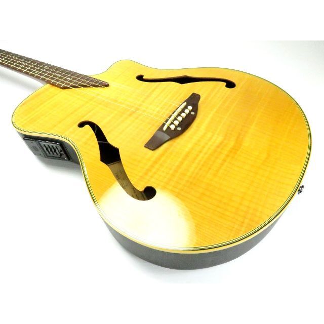 ⭕美品 ｆホール 虎杢 激渋 エレアコ ケース付 アコースティックギター アコギ 楽器のギター(アコースティックギター)の商品写真