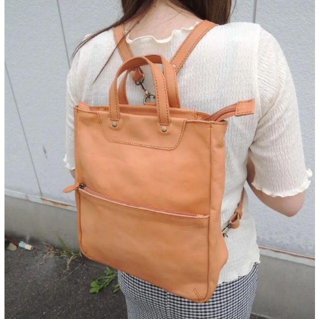 新品 18800円☆2WAY リュック ☆ハンド バッグ 牛革 A4