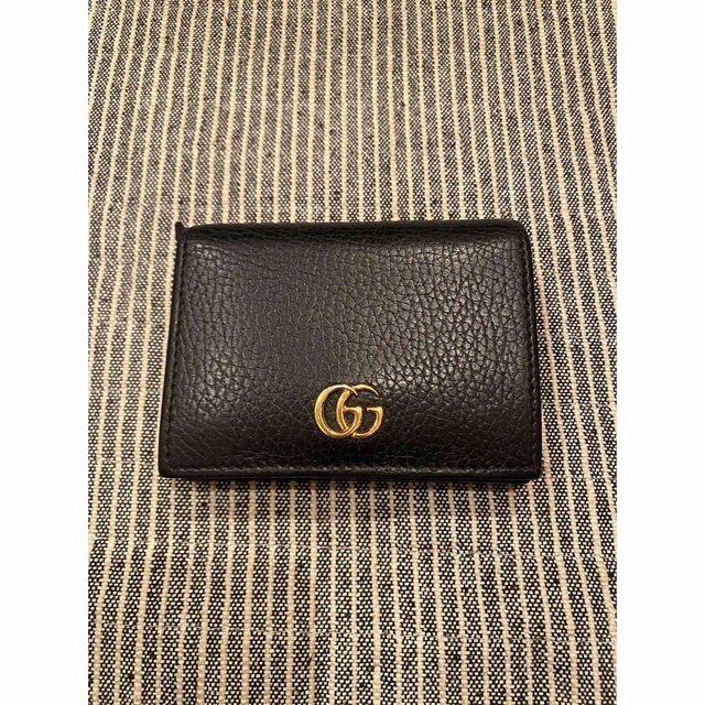 Gucci - GUCCI GGマーモント レザーカードケース(コイン&紙幣入れ付き