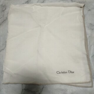 クリスチャンディオール(Christian Dior)の【新品未使用】クリスチャンディオール ハンカチ ホワイト グレー(ハンカチ)