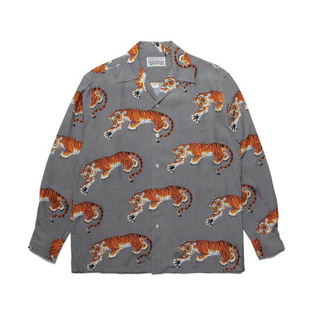 ☆新品 レア 即完売商品 ワコマリア TIM LEHI L/S タイガー 虎柄