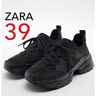 ザラ(ZARA)のZARA ラインストーン スニーカー　新品(スニーカー)