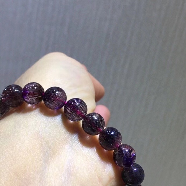 ⭐︎【高級】フラワー パープルルチル スーパーセブン ブレスレット 8.5mm 6