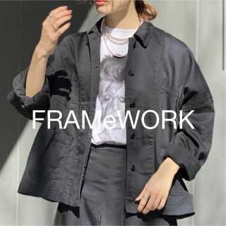フレームワーク(FRAMeWORK)のFRAMeWORK 8OZ ワイドワークジャケット チャコールグレー(その他)