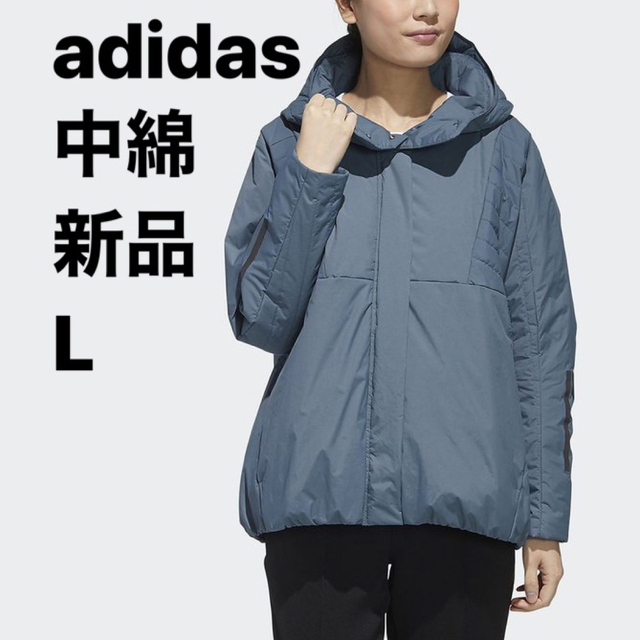 新品L adidas (アディダス) 中綿ジャケット WSTYLEジャケット | フリマアプリ ラクマ