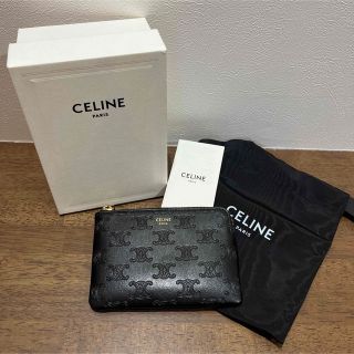 セリーヌ(celine)のCELINE セリーヌ コイン&カードポーチ エンボスド スムースカーフスキン(コインケース)