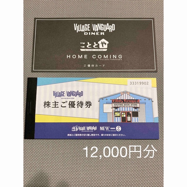 最新 【12枚】ヴィレッジヴァンガード優待券 2024年1月31日まで チケットの優待券/割引券(その他)の商品写真