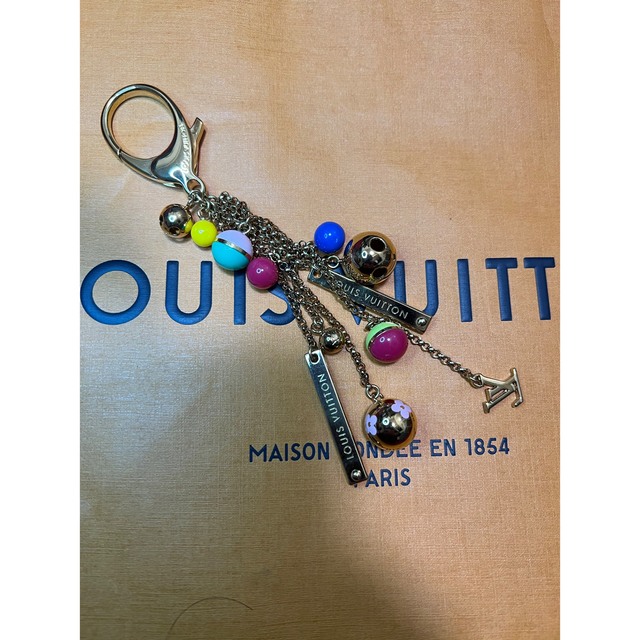 美品☆ ルイヴィトン ポルトクレ グルロ キーホルダー バッグチャーム
