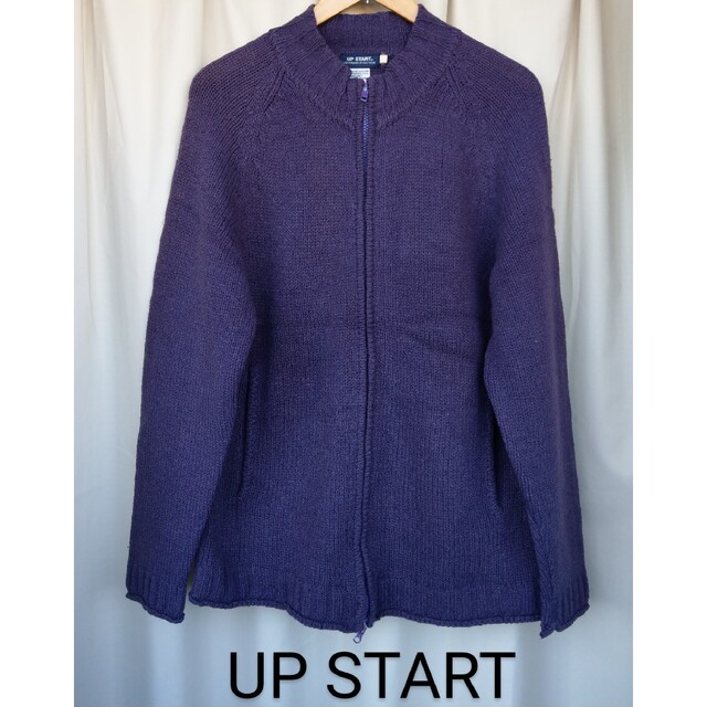UPSTART(アップスタート)の【値下げ！】UP START 90's パープル ニット ダブルジップジャンパー メンズのジャケット/アウター(その他)の商品写真