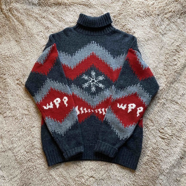 vintage タートルネックセーター