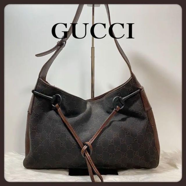 美品】GUCCI グッチ GG柄 ワンショルダーバッグ♡ブラウン トート