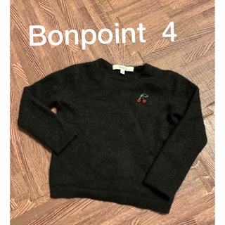 ボンポワン(Bonpoint)のボンポワン♡ブラックカシミアセーター《4》(ニット)