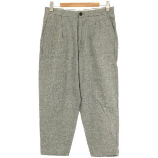 スティーブンアラン(steven alan)のsteven alan / スティーブンアラン | MONO SUPER BUGGY TAPERED ANKLE リネン コットン 千鳥格子柄 タック テーパード スラックス | L | グレー | メンズ(その他)