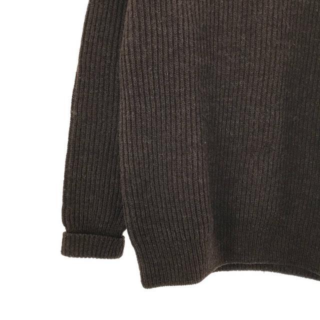 【美品】 L.L.BEAN / エルエルビーン | 1980s~ Vintage ヴィンテージ 英国製 クルーネック ウール ニット セーター | L | ダークブラウン | メンズ