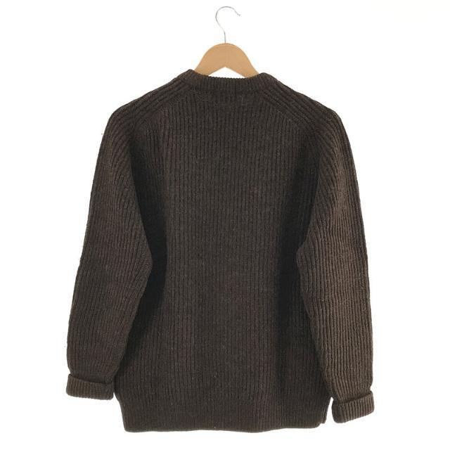 【美品】 L.L.BEAN / エルエルビーン | 1980s~ Vintage ヴィンテージ 英国製 クルーネック ウール ニット セーター | L | ダークブラウン | メンズ