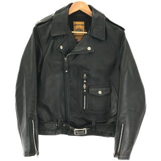 ショット(schott)の【美品】  SCHOTT / ショット | 1928H PERFECTO 40'SBECK MODEL D-POCKET ホースハイド モーターサイクル レザージャケット ベルト付き バイカー ライダース | 38 | ブラック | メンズ(その他)