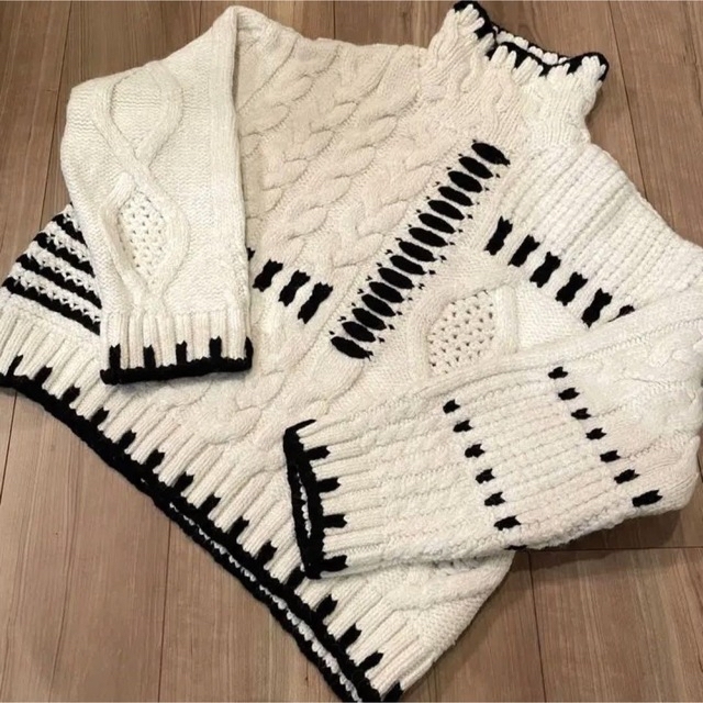 ニット/セーター ZARA ザラ コントラストトップステッチ ニット