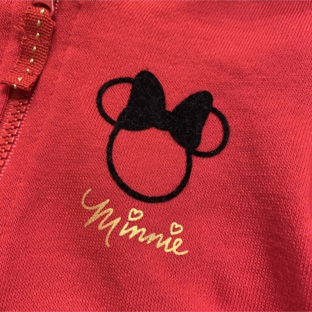 Disney(ディズニー)の⭐︎新品　H&M ディズニー　ミニー　パーカー　レッド　70 キッズ/ベビー/マタニティのベビー服(~85cm)(トレーナー)の商品写真