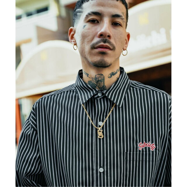 Subciety(サブサエティ)の【BLACK】LOOSE SILHOUETTE STRIPE SHIRT その他のその他(その他)の商品写真