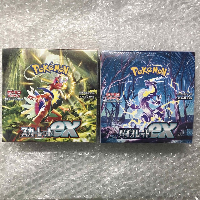 ポケモン(ポケモン)のポケモンカード　スカーレットex＆バイオレットex BOX 未開封シュリンク付き エンタメ/ホビーのトレーディングカード(Box/デッキ/パック)の商品写真