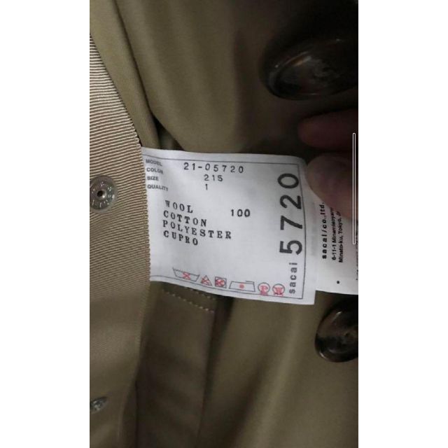 sacai - 〜2/3お値下【未使用・美品】sacai21AWウールメルトンコート