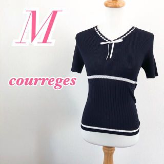 クレージュ(Courreges)のcourreges クレージュ 半袖ニット ブラウス 大人かわいい(ニット/セーター)