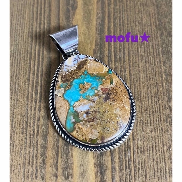 存在感抜群 特大ターコイズペンダント インディアンジュエリー navajo