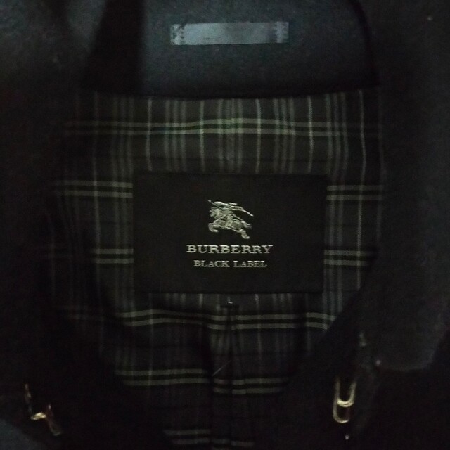 BURBERRY BLACK LABEL(バーバリーブラックレーベル)の美品　BURBERRY BLACK LABEL　ナポレオンコート　サイズL　黒色 メンズのジャケット/アウター(その他)の商品写真