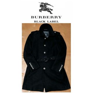 バーバリーブラックレーベル(BURBERRY BLACK LABEL)の美品　BURBERRY BLACK LABEL　ナポレオンコート　サイズL　黒色(その他)