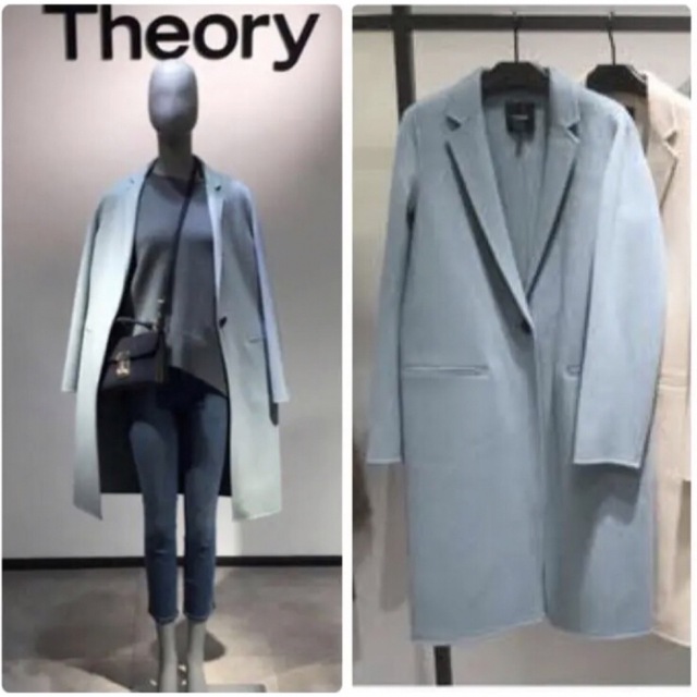 Theory ダブルフェイスチェスターコート　S