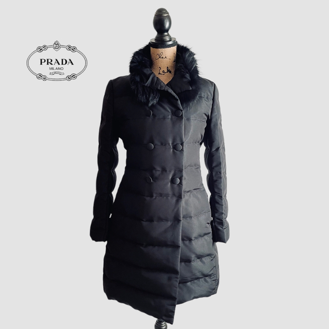 買得 プラダ PRADA - PRADA ダウンコート フォックスファー ホワイト