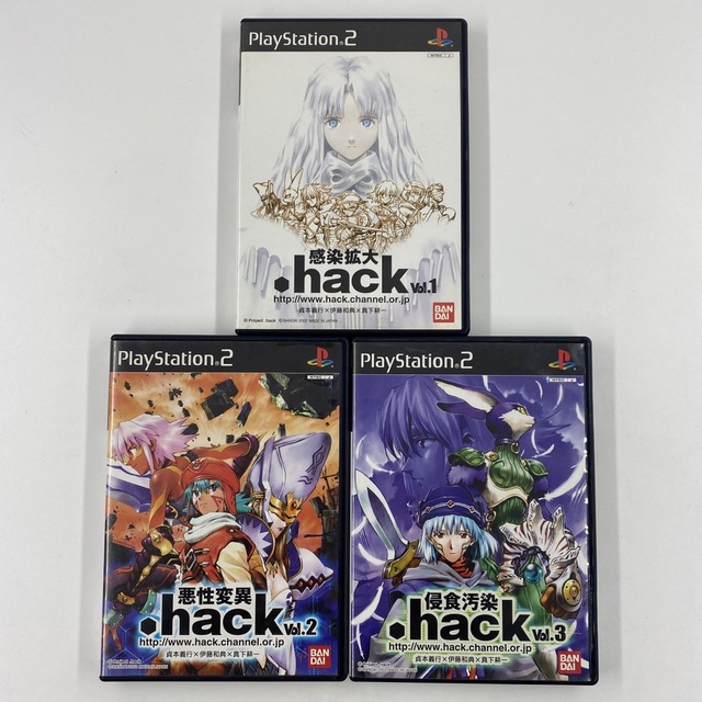 PlayStation2(プレイステーション2)のPS2　.hack // vol.1 vol.2 vol.3　セット エンタメ/ホビーのゲームソフト/ゲーム機本体(家庭用ゲームソフト)の商品写真