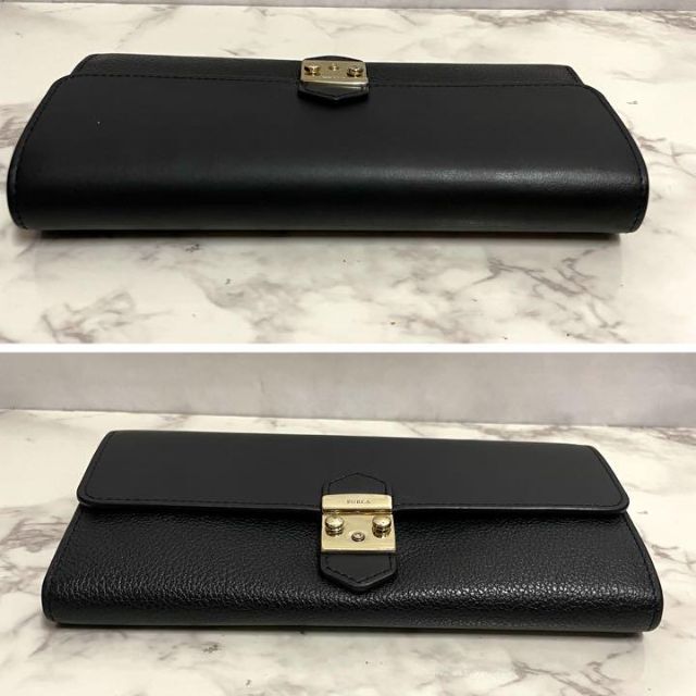 Furla(フルラ)の【極美品】FURLA フルラ 長財布 ウォレット メトロポリス 黒 ブラック レディースのファッション小物(財布)の商品写真