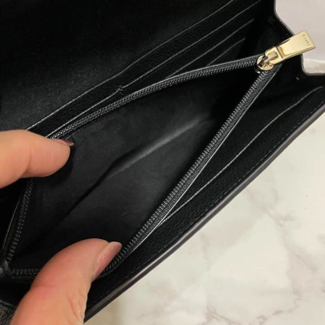 Furla(フルラ)の【極美品】FURLA フルラ 長財布 ウォレット メトロポリス 黒 ブラック レディースのファッション小物(財布)の商品写真