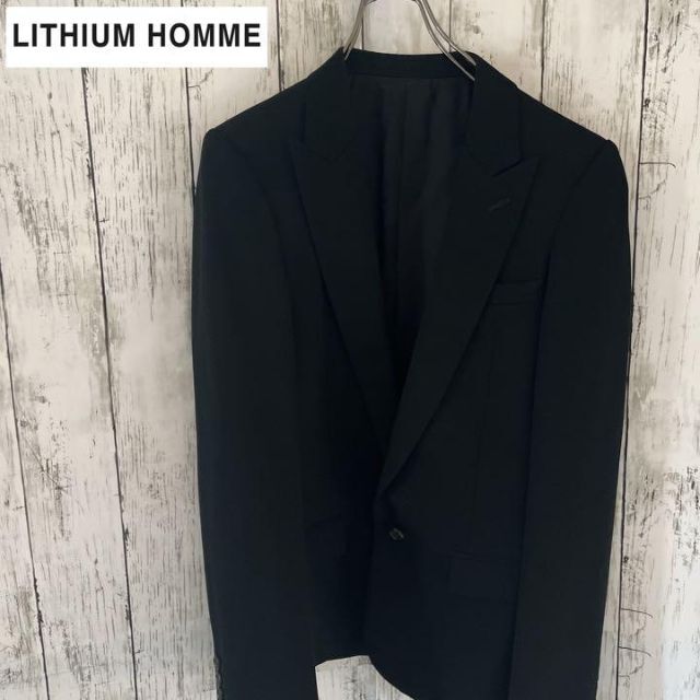 【美品】LITHIUM HOMME リチウムオム テーラードジャケット ブラック